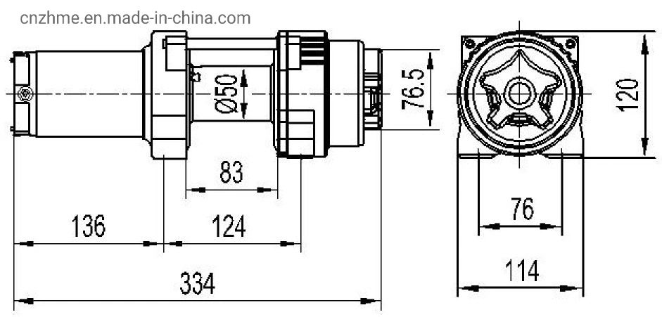 12V ATV Winch with 3500lbs Pulling